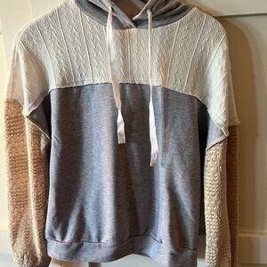 Gray and Cream Knit women’s Sweater